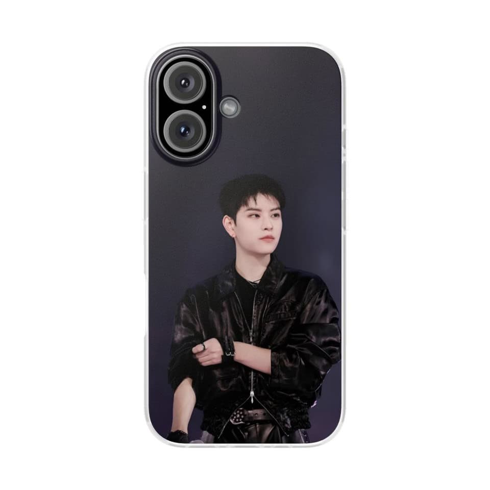 Fashion phone case with celebrity print.